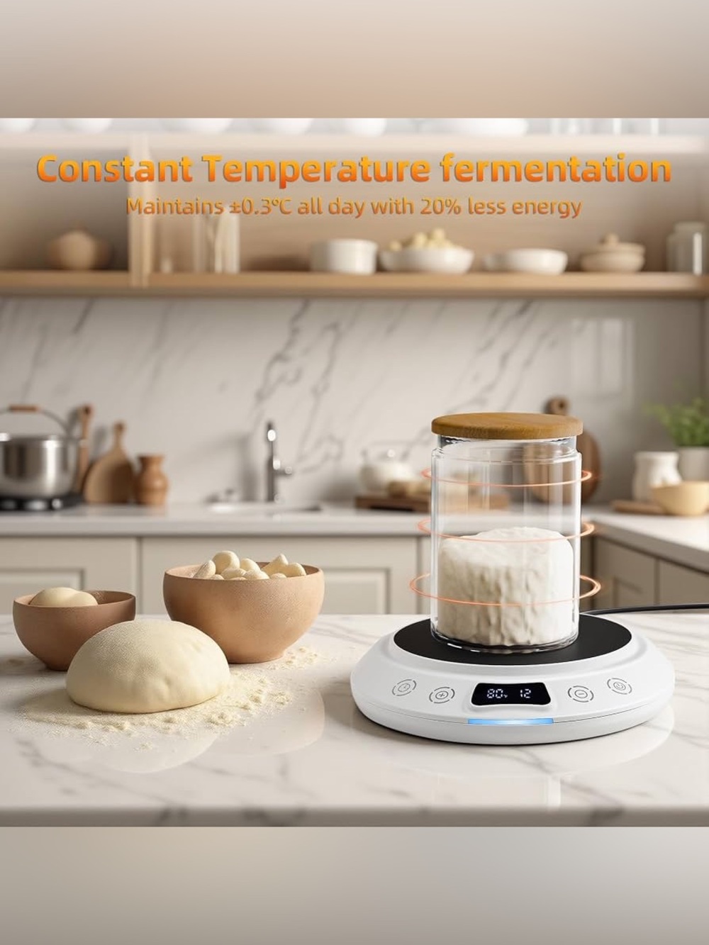 Electric Sourdough Starter & Warmer (Plug-In) - White